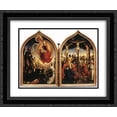 thumbnail image 1 of Rogier van der Weyden 2x Matted 24x20 Black Ornate Framed Art Print 'Diptych of Jeanne of France', 1 of 2