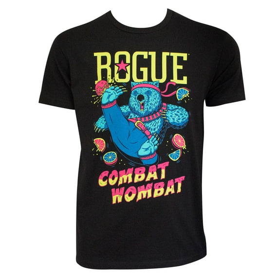 Rogue Combat Wombat Black Men's T-Shirt-2XLarge