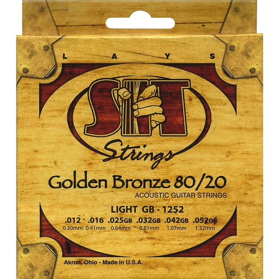 SIT Strings GB1252 Light Golden Bronze 80/20 Acoustic .012-.052