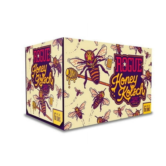 Rogue Honey Kolsch 6 Pack, 12 fl oz Aluminum Cans, 5.0% ABV