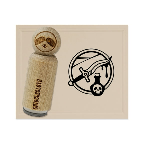 Rogue Poisoned Dagger Rubber Stamp for Scrapbooking Crafting Stamping - Mini 1/2 Inch