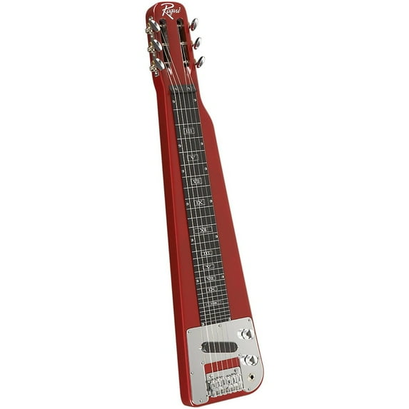 Rogue RLS-1 Lightweight Steel Lap Guitar with Stand and Gig Bag, Metallic Red