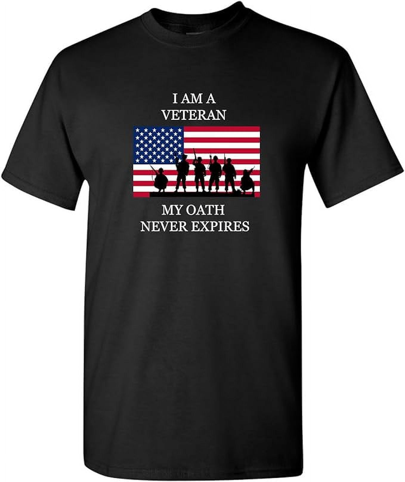 Rogue River Tactical Military Veterans Men's T-Shirt USA Flag My Oath ...