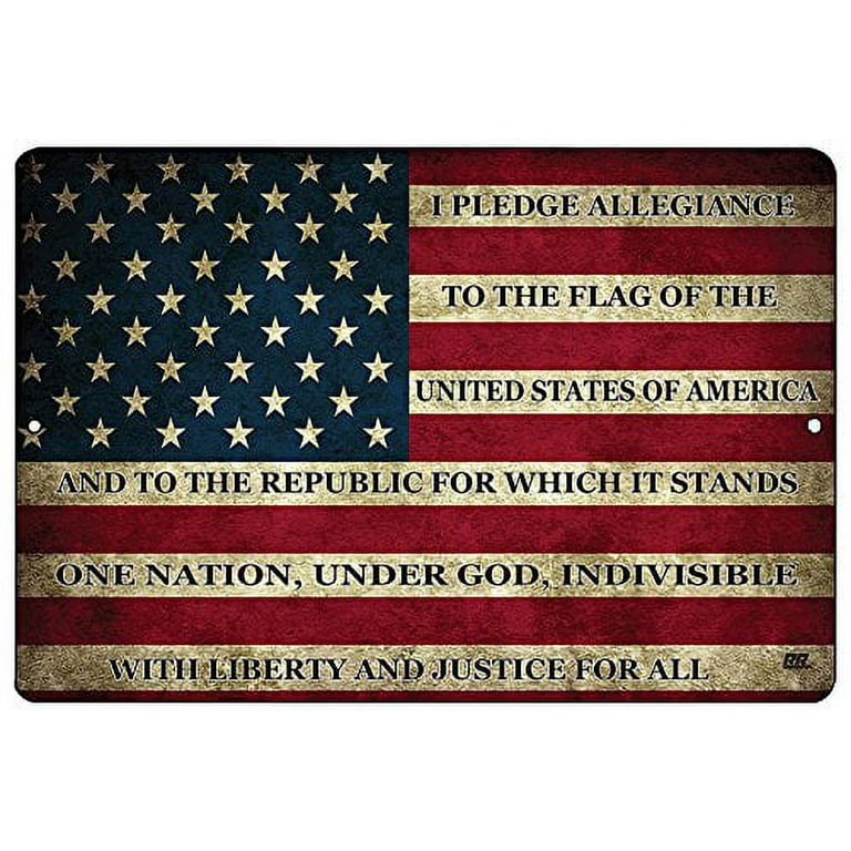 Rogue River Tactical USA American Flag Metal Tin Sign Wall Decor