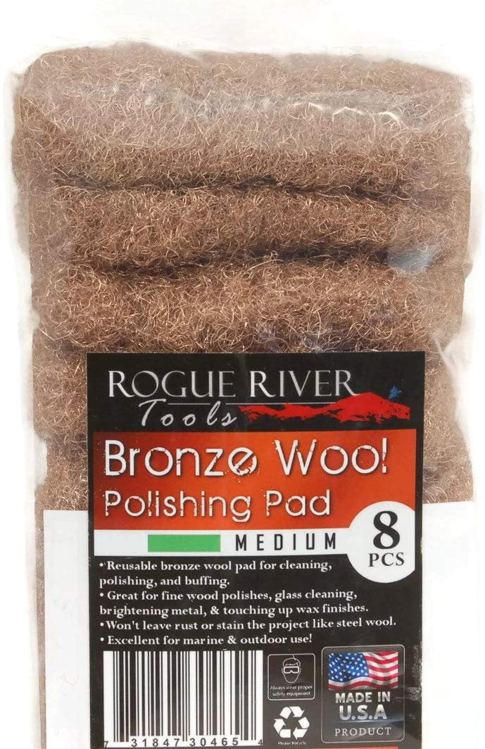 Rogue River Tools Fine Grade Brass Wool 3.5 Oz - Paint Remover, Copper