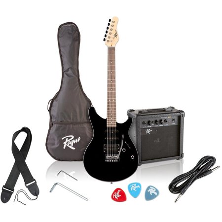 Rogue Rocketeer Electric Guitar Pack, Black