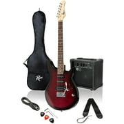 Rogue Rocketeer Electric Guitar Pack, Wine Burst