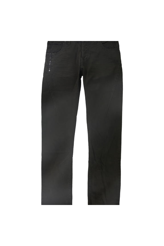 Mens Olive Over-Dye Straight Leg Jeans, Brown, 29W x 30L