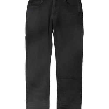 Rogue State Mens Solid Casual Trouser Pants, Black, 36W x 33L