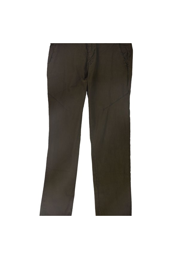 Mens Solid Casual Trouser Pants, Brown, 33W x 34L