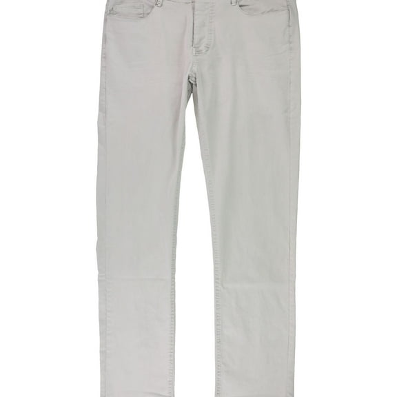 Rogue State Mens Solid Casual Trouser Pants, Grey, 31W x 32L