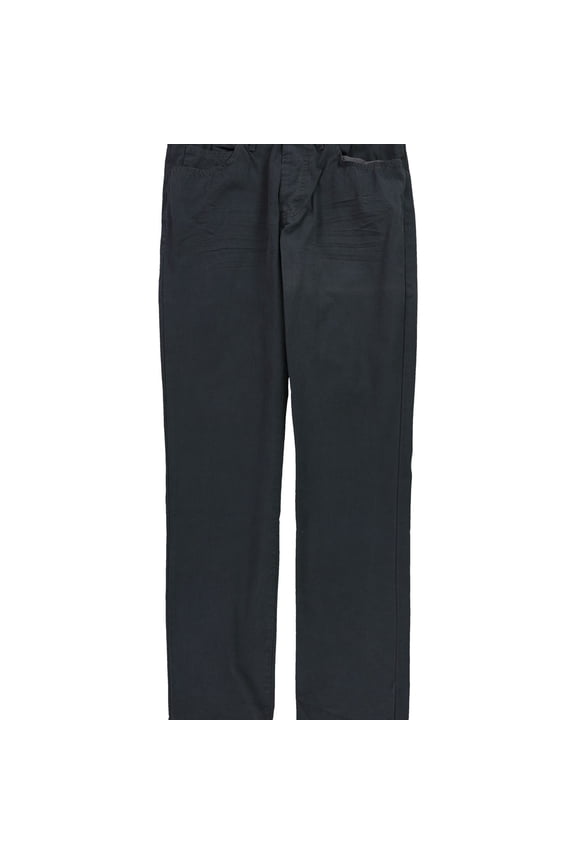 Mens Solid Casual Trouser Pants, Grey, 31W x 32L