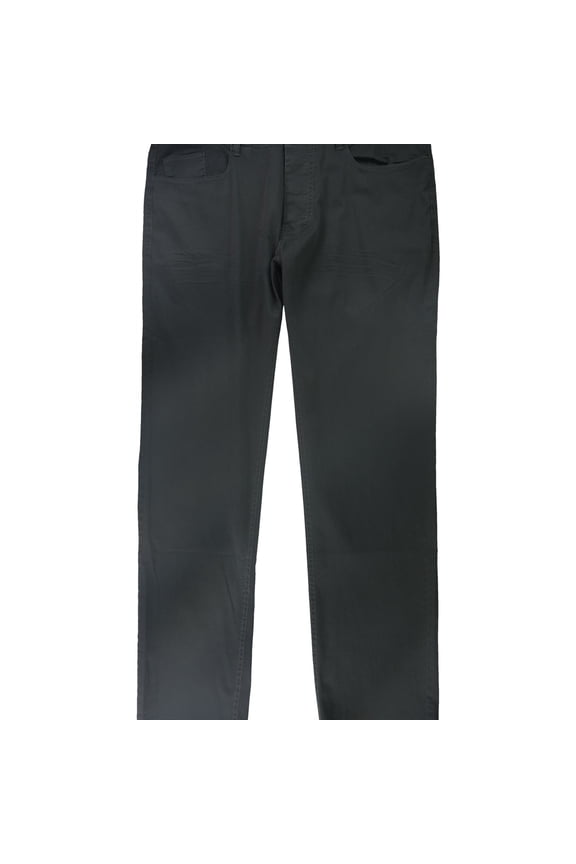 Mens Solid Casual Trouser Pants, Grey, 36W x 32L