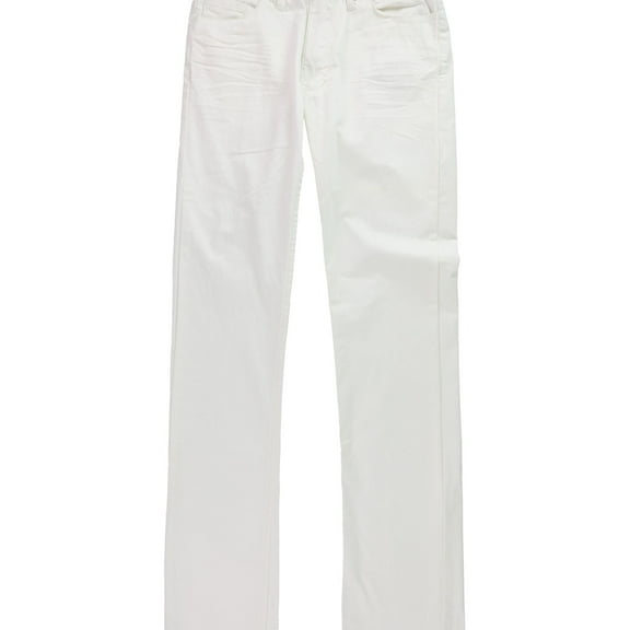 Rogue State Mens Solid Casual Trouser Pants, White, 29W x 33L