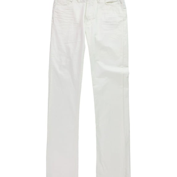 Rogue State Mens Solid Casual Trouser Pants, White, 32W x 33L