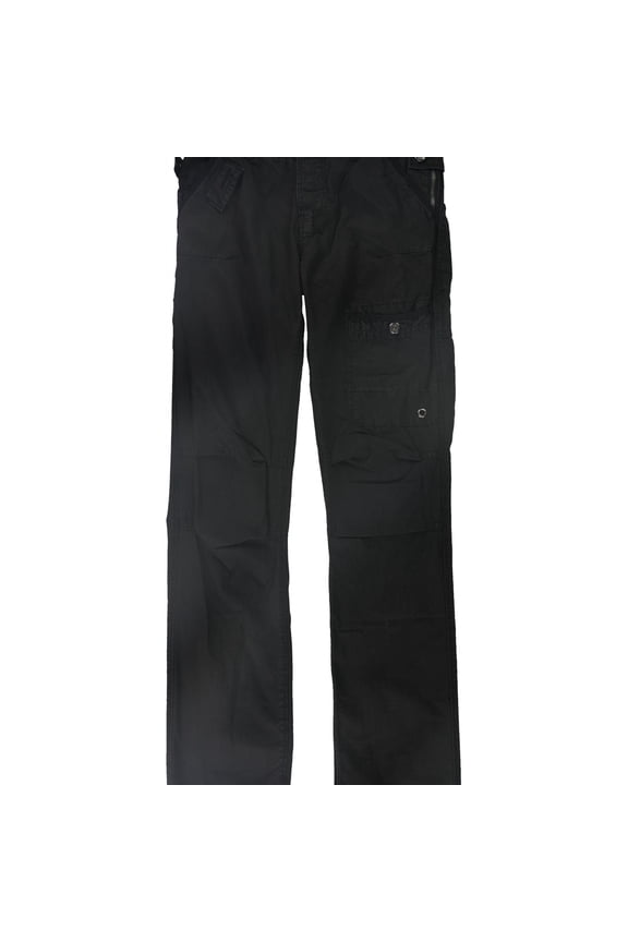 Mens Textured Casual Cargo Pants, Black, 34W x 32L