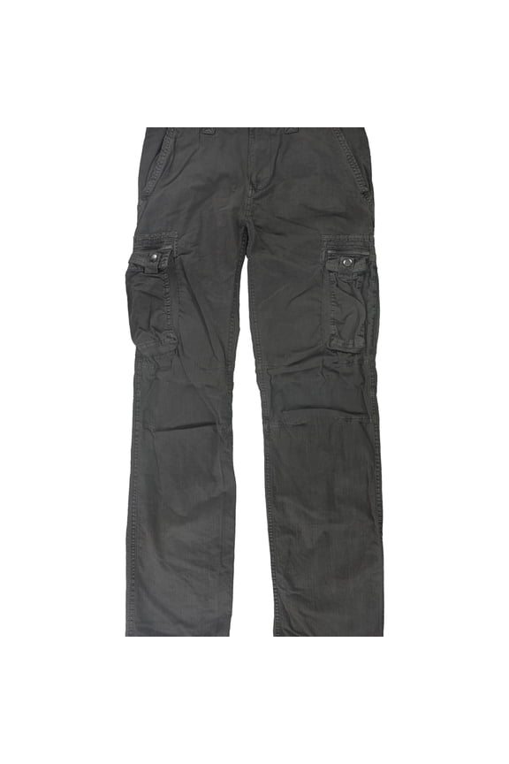 Mens Textured Casual Cargo Pants, Grey, 29W x 32L
