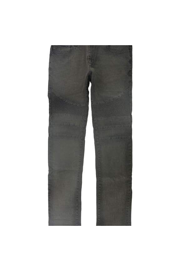 Mens Textured Straight Leg Jeans, Green, 31W x 32L