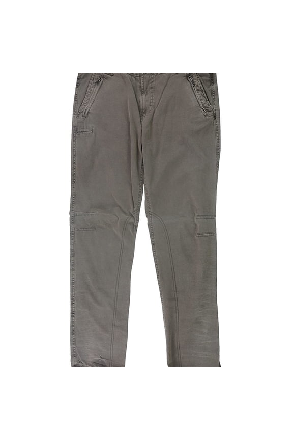 Mens Vintage Trousers Relaxed Casual Pants, Brown, 32W x 32L