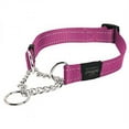 thumbnail image 1 of Rogz Utility Extra Large 1 Lumberjack Half-Check Reflective Dog Collar, Pink, 1 of 7