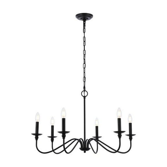 Rohan 30 inch chandelier in matte black