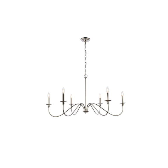 Rohan 42 inch chandelier in polished nickel