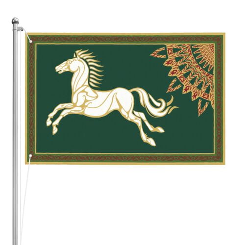 Rohan Flag 3x2 Ft Outdoor Double Sided Flag Rohan Banner Flags with 2 Brass Grommets Polyester  for Dorm Room Home Office Wall Decoration Indoor Outside Parties