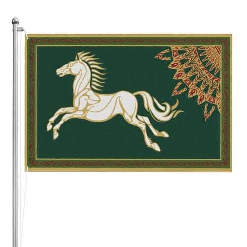 Rohan Flag 4x6 Ft Outdoor Double Sided Flag Rohan Banner Flags with 2 Brass Grommets Polyester  for Dorm Room Home Office Wall Decoration Indoor Outside Parties