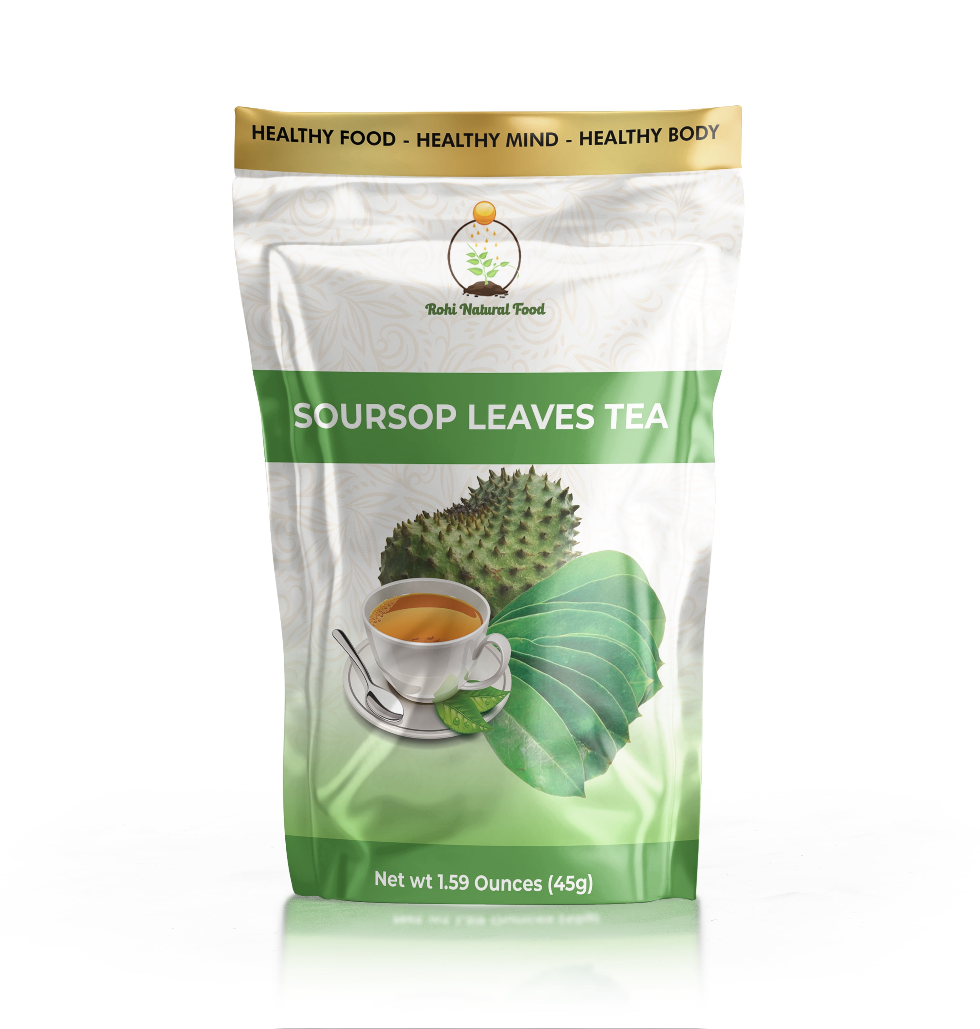 Rohi Natural Food Soursop Leaf Tea, 30 Count Tea Bags, CaffeineFree