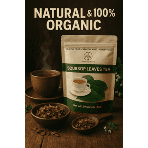 Rohi Natural Food Soursop Leaf Tea, Crunched loose Leaves, Caffeine-Free | 100% Pure Soursop Leaves, Nothing Else Added. |
