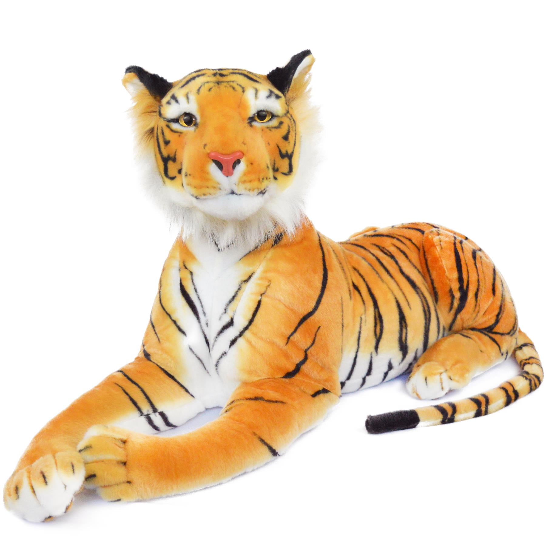 Rohit the Orange Bengal Tiger | 46 Inch (Excluding the Tail!) Big Stuffed Animal Plush Cat | Shipping from Texas | By TigerHart Toys