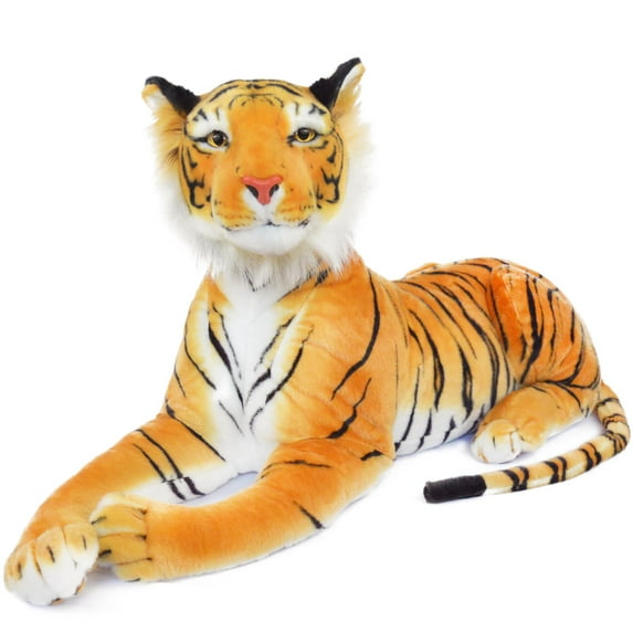 Rohit the Orange Bengal Tiger | 46 Inch (Excluding the Tail!) Big Stuffed Animal Plush Cat | Shipping from Texas | By TigerHart Toys