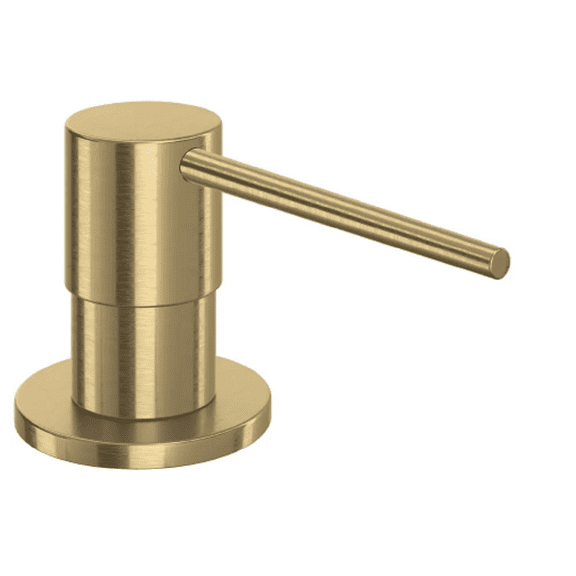 Rohl 0180SDAG Deck Mounted Soap Dispenser with 8.5 oz Capacity, Antique Gold