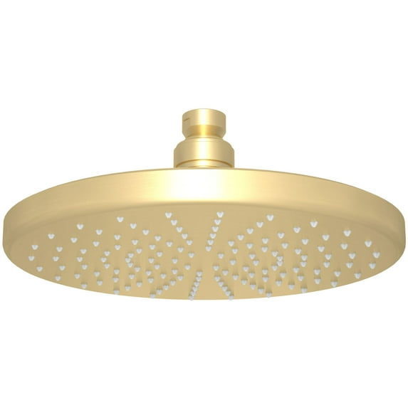 Rohl 1075/8 Rodello 1.8 GPM Single Function Rain Shower Head - Satin Unlacquered Brass