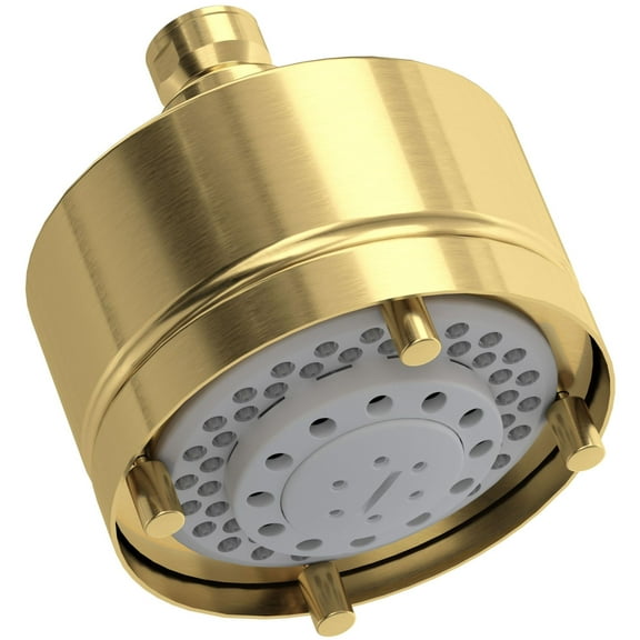Rohl 1080/8 Modern 1.8 GPM Multi Function Rain Shower Head - Satin Unlacquered Brass