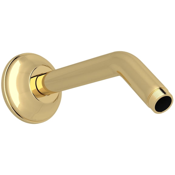 Rohl 1440/6 Shower 7-7/16" Wall Mounted Shower Arm And Flange - Brass