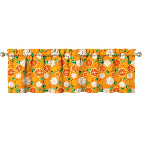 Orange Kitchen Valances Curtain for Small Window Drapes for Over Sink Ideas Short Tier for Kitchen Bedroom Bathroom