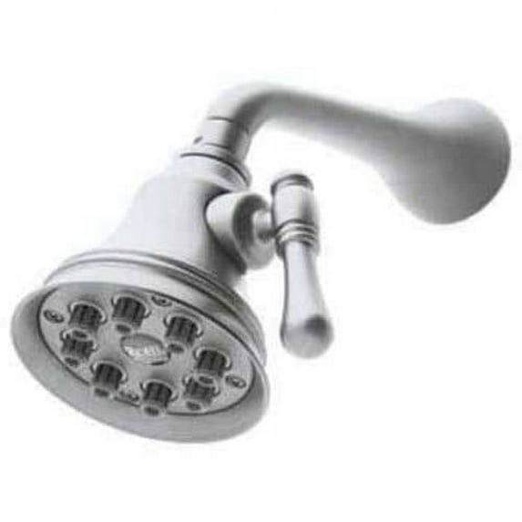 Rohl 4" Diameter Mantova Italian Bath Style Showerhead 8 Jet With Adjustable Spray 1/2"F Inlet Swivel Connection In Polished Chrome