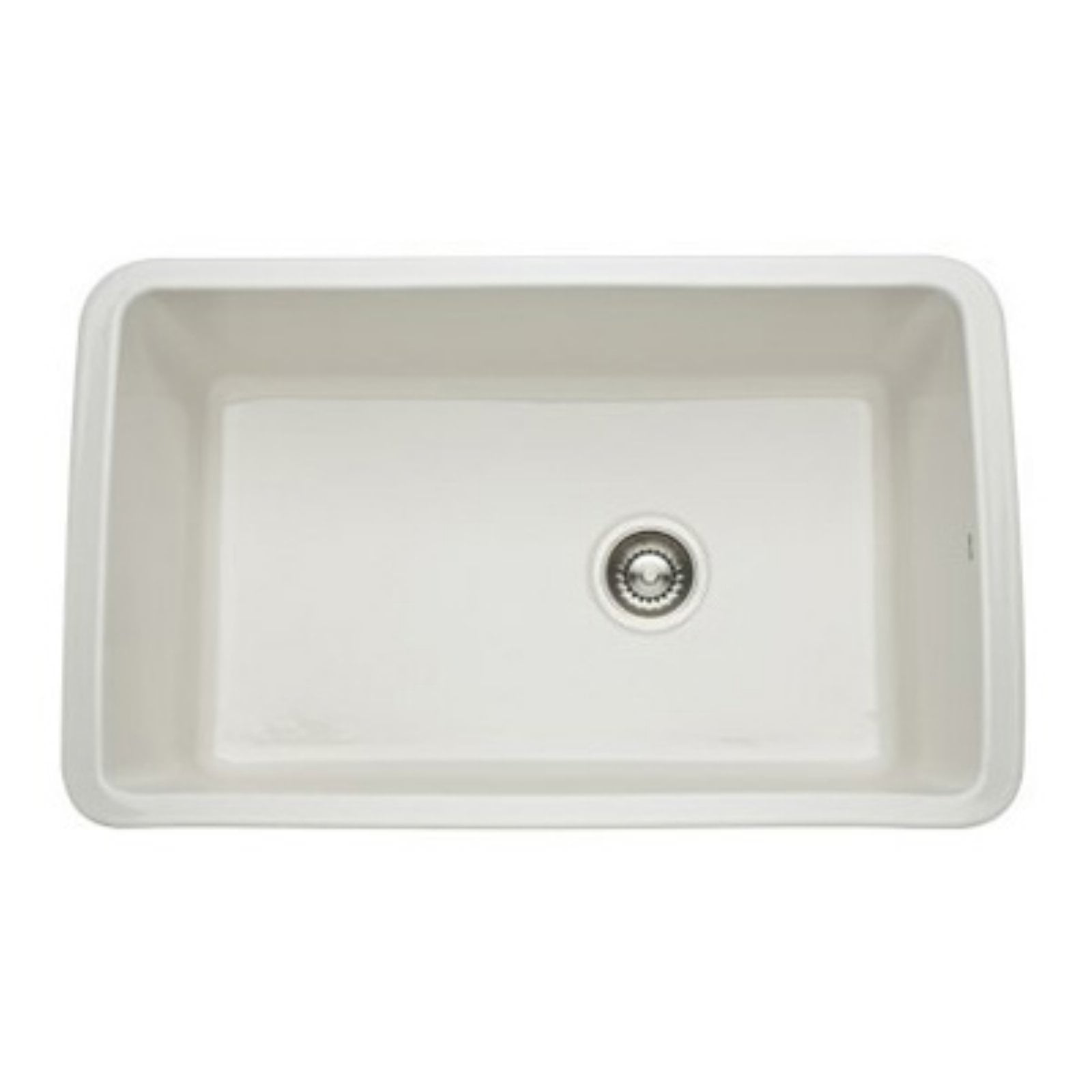 Matte Black Fireclay Single Bowl Drop-In Kitchen Sink