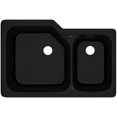 thumbnail image 1 of Rohl 6337 Allia 33" Undermount Double Basin Fireclay Kitchen Sink - Black, 1 of 2