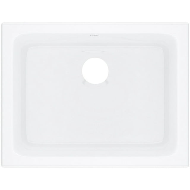 Rohl 6347-00 Biscuit 33" Allia Double Basin Undermount Fireclay Kitchen Sink with Large Right Basin