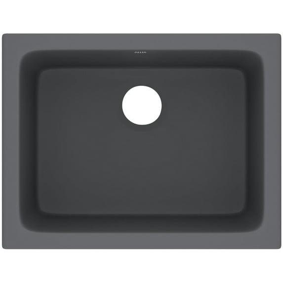 Rohl 6347 Allia 23-15/16" Undermount Single Basin Fireclay Kitchen Sink - Grey