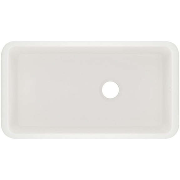 Rohl 6497 Allia 34-1/2" Undermount Single Basin Fireclay Kitchen Sink - Pergame