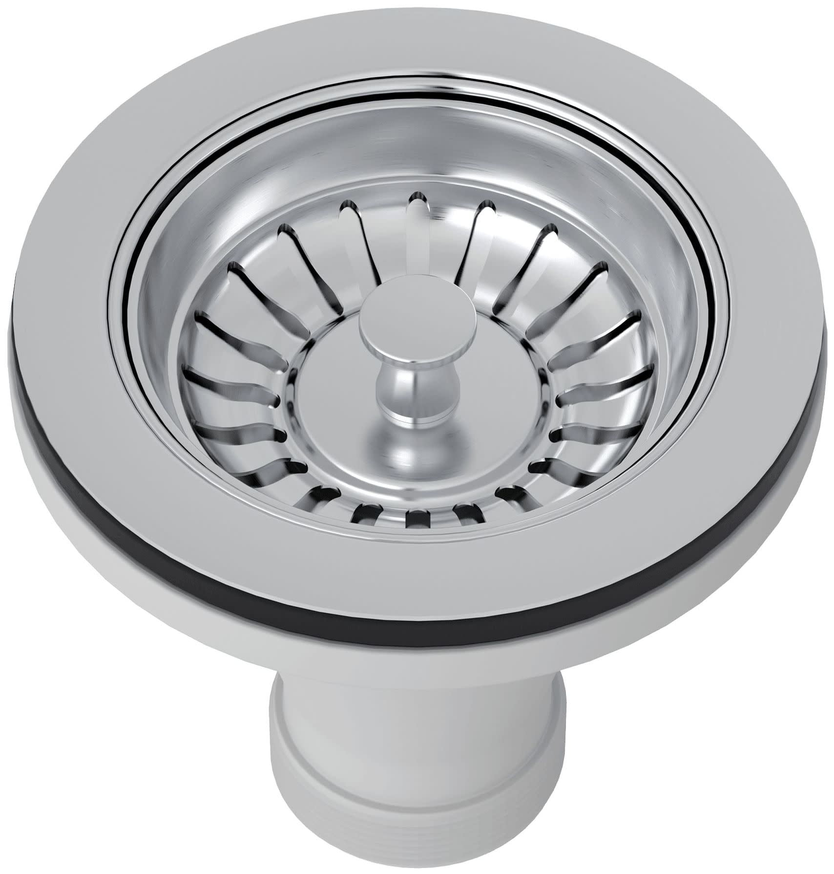 Polished Chrome Modern Basket Strainer Drain