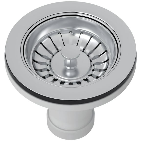 Rohl 733APC Perrin and Rowe Basket Strainer less Pop-Up, Polished Chrome