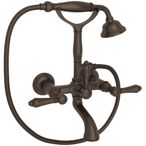 Rohl A1401lm Italian Country Bath Wall Mounted Tub Filler - Brass