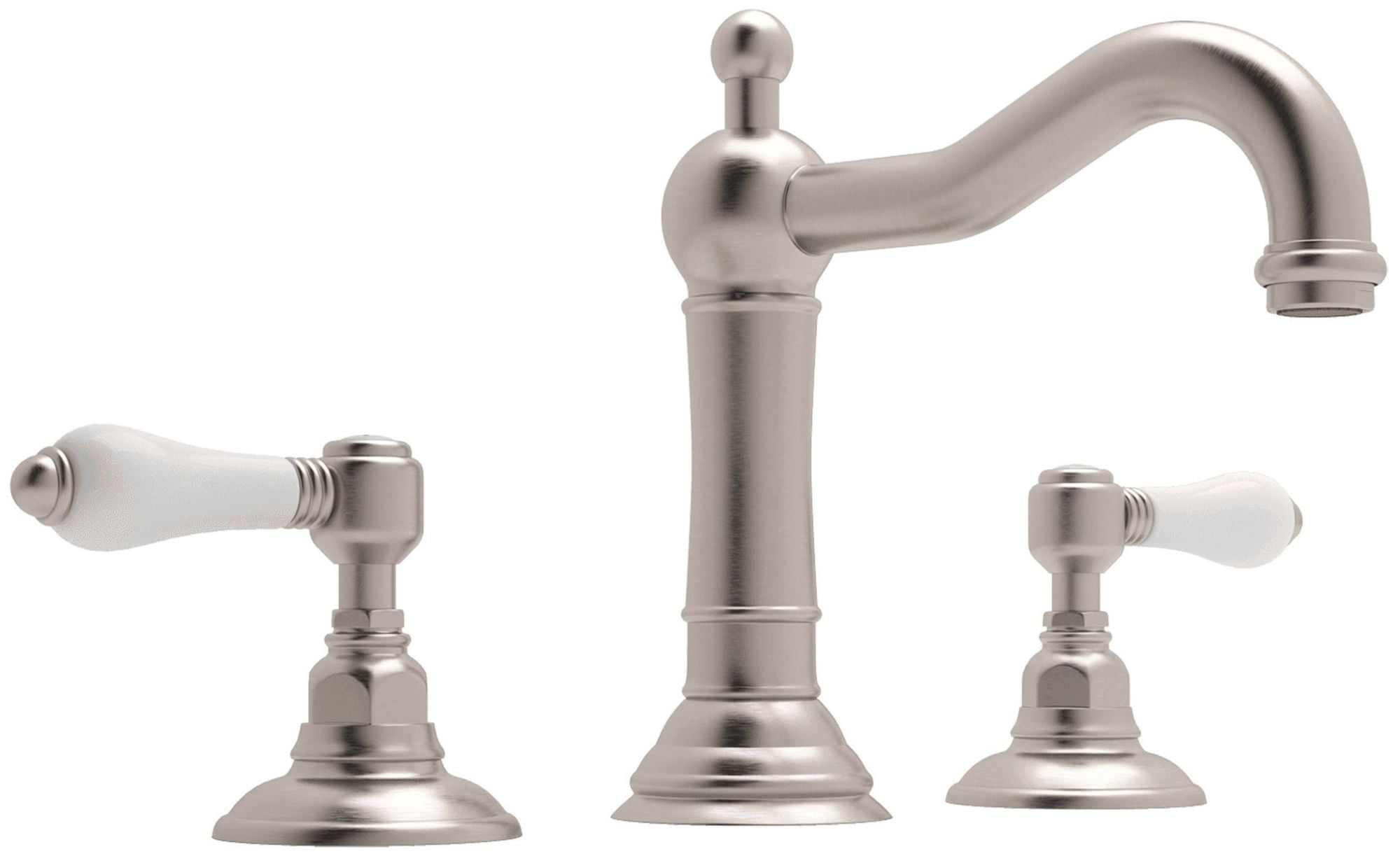 Rohl Acqui Widespread Lavatory Faucet Porcelain Lever Handles - A1409LP