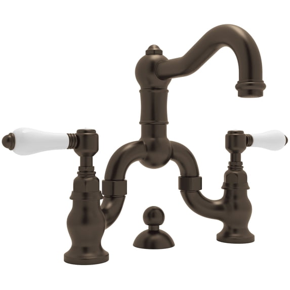 Rohl A1419lp-2 Acqui 1.2 GPM Widespread Bridge Bathroom Faucet - Brass
