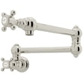 thumbnail image 1 of Rohl A1451XMPN-2 Polished Chrome Country Kitchen Wall Mounted Pot Filler Faucet with Metal Cross Handles and Dual Shut Off, 1 of 4