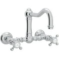 thumbnail image 1 of Rohl A1456xm-2 Acqui 1.5 GPM Wall Mounted Widespread Bridge Kitchen Faucet - Chrome, 1 of 6